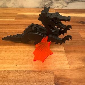 Black lego Dragon Figure with Orange wings